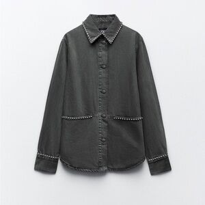 OVERSIZED RHINESTONE OVERSHIRT